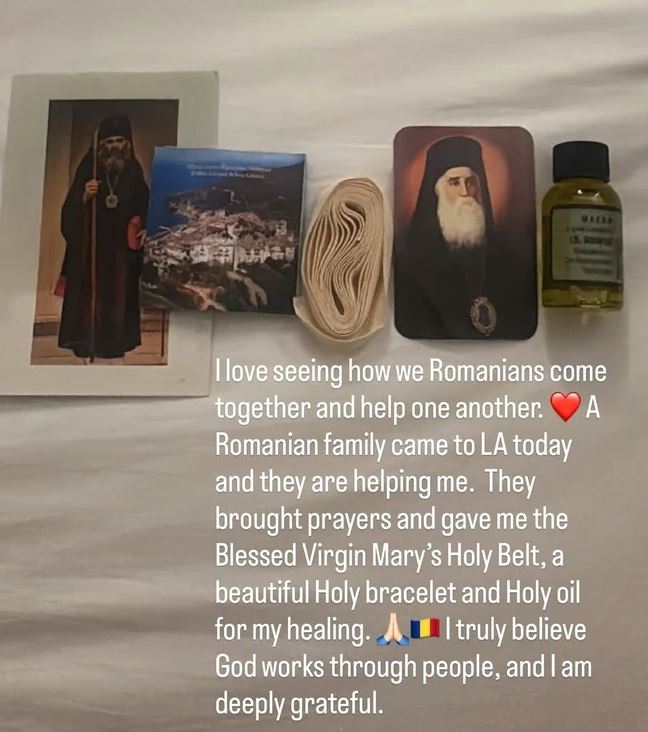 Alina Pușcău a primit cadouri de la o familie de români/Foto: Instagram 