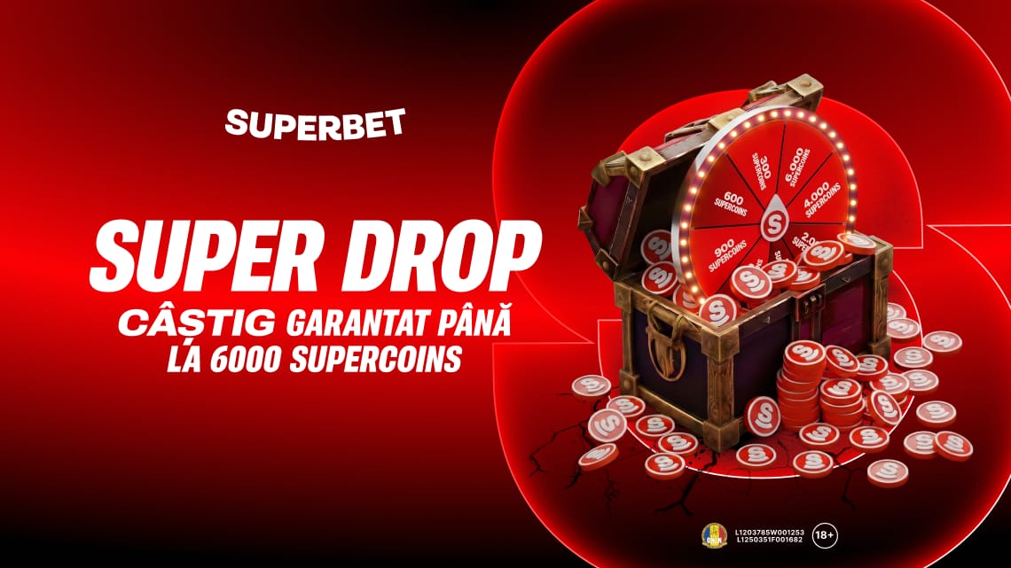 (P) Azi e Super Drop cu câștig garantat la Super Spin, exclusiv la Superbet