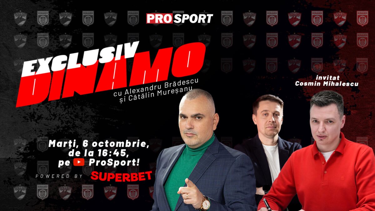 EXCLUSIV DINAMO, azi de la 16:45. Adevăratele planuri ale șefilor de la Dinamo. Cosmin Mihalescu, invitat special