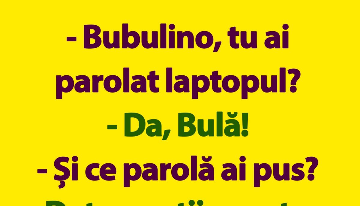 BANC | Bulă, Bubulina și parola de la laptop