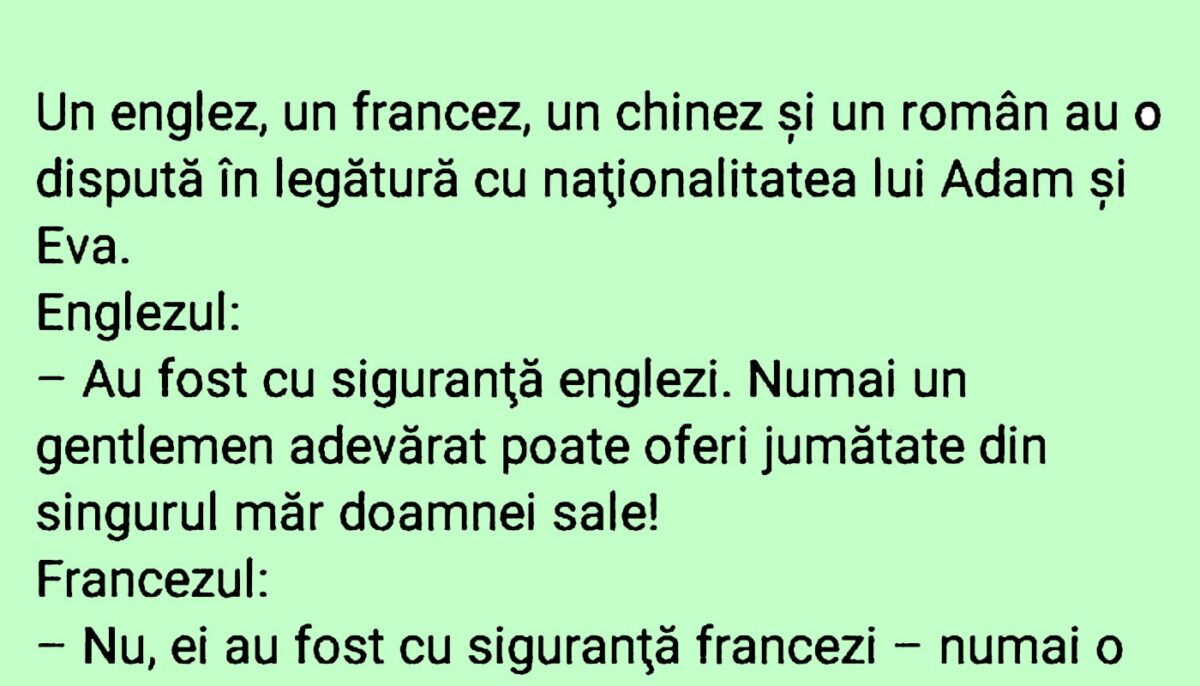 BANCUL ZILEI | Adevărul despre Adam și Eva: Ce naționalitate aveau, de fapt?