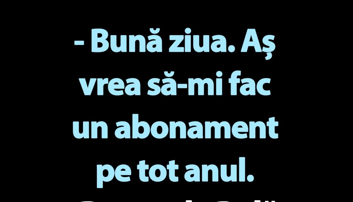 BANC | Abonamentul lui Bulă