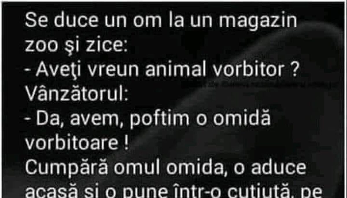 Imagine Stire BANCUL ZILEI | Un bărbat cumpără o omidă vorbitoare | 2review.ro