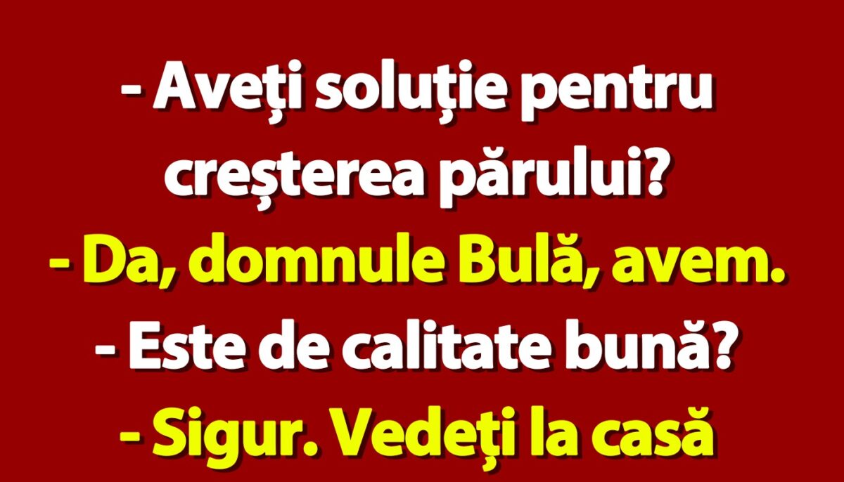 BANC | Bulă vrea o soluție pentru creșterea părului