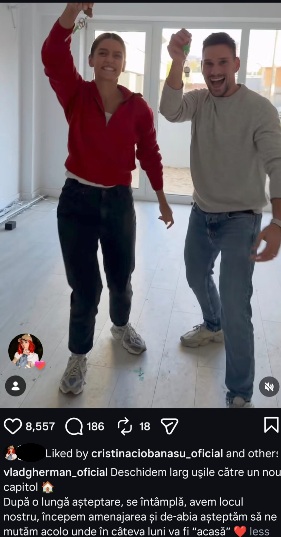 Cristina Ciobănașu a apreciat anunțul/ sursa foto: Instagram